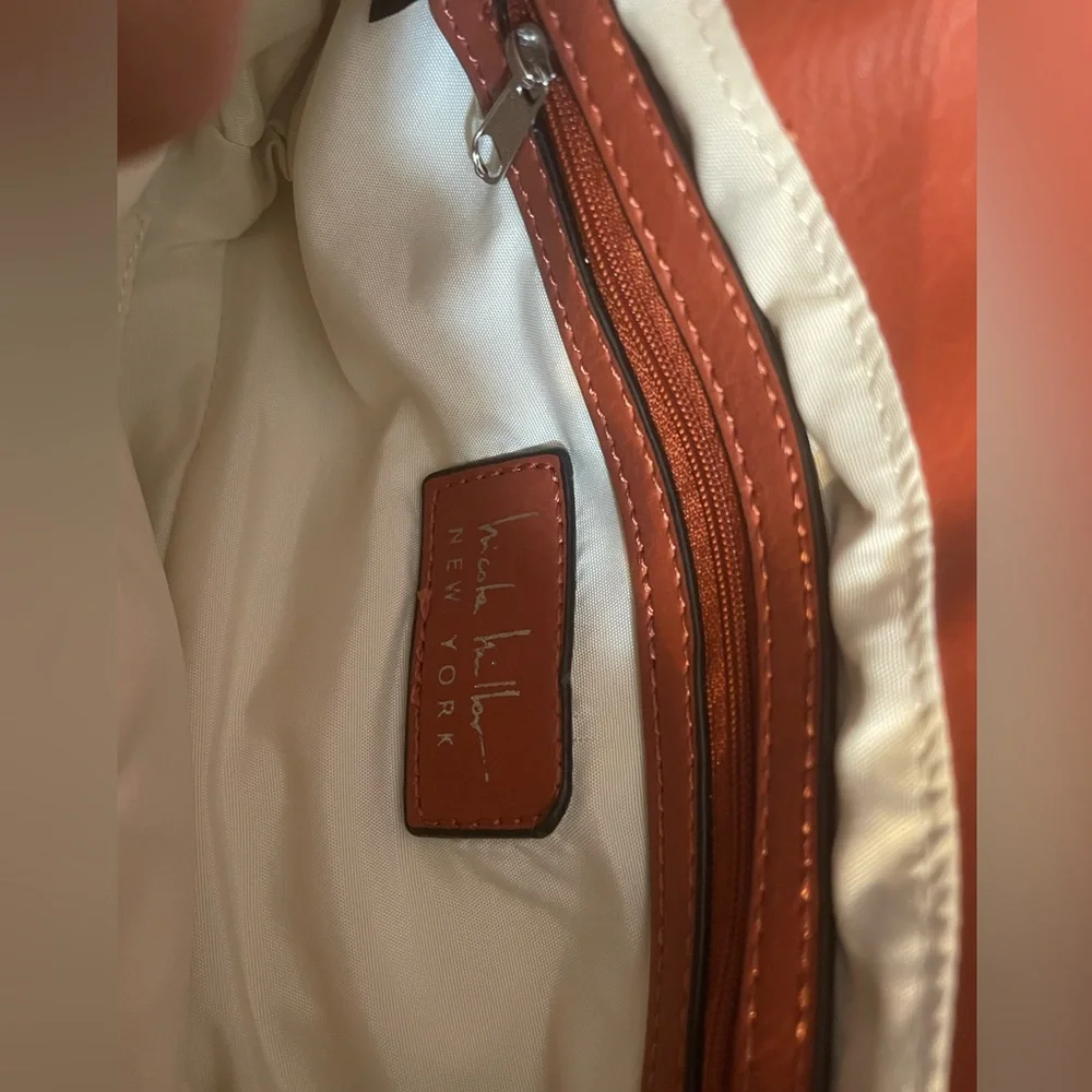 Nicole Miller Rust Crossbody Handbag NWT